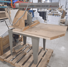 Omga #RN-600-CND, Radial Arm Saw, 14" blade diameter, 35" x 31" table, 23-5/8" to 24" crosscut, 4-1/2" max.