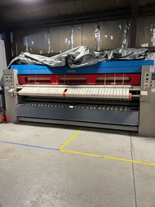 Chicago Dryer #Tristar-32-136PCS, Flatwork Ironer/Ironing Line w/ Folder & Stacker, 136" ironing width