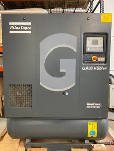 65 cfm, Atlas Copco #GA11-VSD-FF, VFD Air Center Integrated Dryer and Tank, Setpoint PSI, 2011