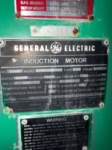 600 HP 885 RPM General Electric, Frame 8311S, TEAAC, BB, 2300 Volts, Offered electrically OK or Rebuilt with