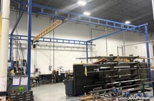 1 Ton, Gorbel #GLCSLX-FS-2000-28-34-14, Free Standing Workstation Bridge Crane, 28' span, 34' runway, 2018