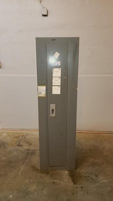 225 Amp, Square D #NQOD, Complete Panelboard, 240 Volts, 3PH, Dual Main Feed Box Trim & Interior, type 1