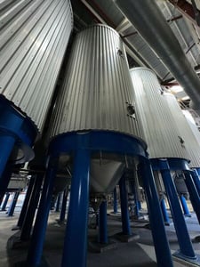 9300 gallon Ziemann Bauer, Stainless Steel Jacketed Vertical Tank, 122" diameter x 30' tall, 29 psi @ 86&deg;F