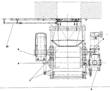 37.4" HF Harburg Freudenberger #DSE-450, Twin Screw Rubber Dump Extruder, 21,000 kg/hr, 47.2" max. sheet