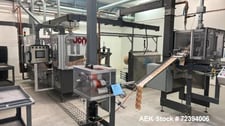 R.A. Jones Pouch King #PK4000, HFFS, Sachet Packaging Line, w/ Film Splicer & Rotary Knife, 3.5" centers