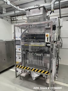 Sanko #FC-1000, Stick Pack VFFS, 11-Lane w/ Volumetric Feeder & Checkweigher, 20-100 CPM/lane, 23mm sticks