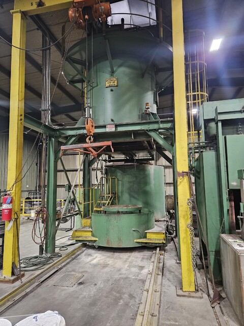 48" width x 48" H x 48" L Surface Combustion Aluminum Drop-Bottom Furnace, 1100°F, Indirect Gas Fired