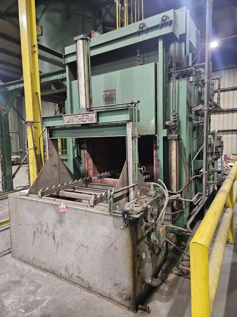 Unitherm #GRT-4, 48" width x 36" H x 24" L Horizontal Aluminum Quench Furnace, 1100°F, Indirect Gas Fired