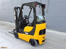 3000 lb. Yale #GLC030VX, propane forklift, 175" lift height, foot & hand contros, ROPS, side shift, 3 stage
