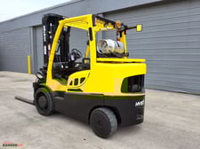 13500 lb. Hyster #S135FT, propane forklift with fork position, foot & hand controls, 209" lift height, side