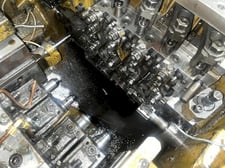 15/64" x 3-9/16" Nakashimada #TH4-6A, 4-Die Progressive Header, 2-3/4" shank length, 230 PPM, bushing cutoff