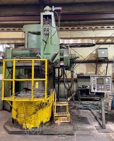 42" Bullard #36-Dyn-Au-Tape, CNC vertical turret lathe, 56" sw, 42" 4-jaw chuck, 5 turret, 50 HP, MPG