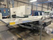 28 Ton, Muratec #Motorum-2558, CNC turret punch, 60" x 120" sheet, 63.8" throat, 46 stations thick style, 2013