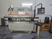 60 Ton, Accurpress #7606, CNC hydrauic press brake, 6' overall, 52" between housing, 8" stroke, 8" throat, 10