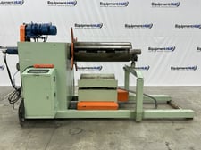 10000 lb. Changzhou, powered hydraulic uncoiler/decoiler with motorized coil car, 51" mandrel length