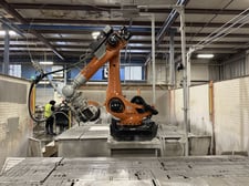 Baca Systems, Robo SawJet, robotic 6-Axis sawjet, 90" x 144" table, 16" saw, Kuka KR 210 robot, 2016