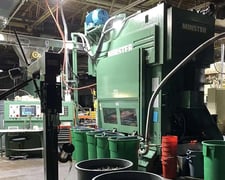 180 Ton, Minster #P2H-160-74x33-FW, precision straight side press, 5.9" stroke, 20.6" Shut Height, 75 HP