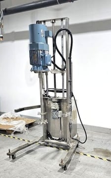 Disperser Tote/Drum Mixer, portable stand, 32" stainless steel mixing shaft