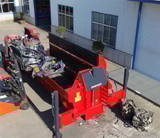Enerpat #AMB-SC5250, Mobile Car Logger Baler, 33.5" x 25.6" bale, 150 ton pushing pressure, 15.6 TPH ferrous