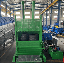 Enerpat #VB-TY1500 Scrap Tire Baler, 100 Ton Press Force, 59"  30" Bale