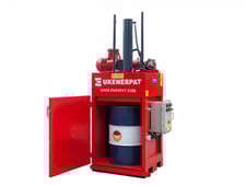 Enerpat #DC-30, Drum Crusher, 30 ton press force, 30.7" x 30.7" x 37" press chamber, 7.4 HP