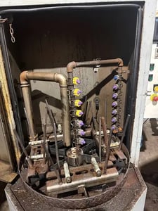 Better Eng. #F300P, Cabinet Washer, 30" turn table, 710 sq.in., Center Nozzle & Blow-Off, 2010