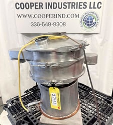 24" Sweco, single deck screener sifter, Stainless, .33 HP electric motion generator, complete with cover