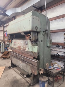 70 Ton, Cincinnati #70-8, mechanical brake press, 8' overall, 78" between housing, 4" stroke, 10" throat, 5"