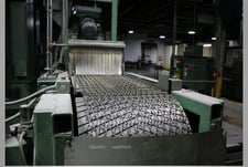 Goff #WM27.5-4-40, Through-Feed Wheel Blast Machine, 24" wide wire mesh belt system, (4) 10 HP wheels, 460