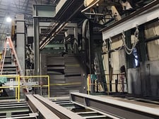 Jet Wheel #VS-44, Monorail Shot Blast System, (5) jet wheels, (3) BCT wheels, 5' x 5' opening, 1988