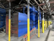 Wheelabrator, Spinner Hanger Shot Blaster, (6) 20 HP wheels, overhead monorail, dust collector