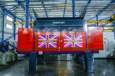 Enerpat #MSA-H3000, Heavy-Duty Hydraulic Single Shaft Shredder, (2) 238 HP motors, 118" shredding chamber