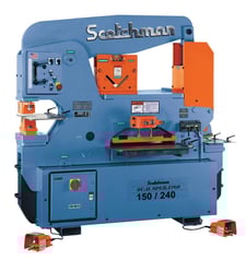 6" x 6" x 1/2" Scotchman #DO150-24M, Ironworker, 150 ton, 12" throat, 44 SPM, 10 HP, unused