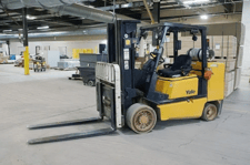 11000 lb. Yale #GLC-120, LP Gas Forklift, cushion tires, side shift, 170" max lift, 3 stage, 48" width forks