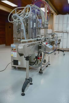 Filamatic #SYN-32-4, 4 piston liquid filler 16 oz - 32 oz.