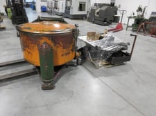 48" Tolhurst #48, center slung heavy duty chip wringer centrifuge, lid with air operated lifting
