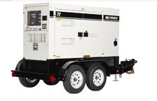 62 kW Multiquip #DCA70SSI, Trailer Mounted, Tier 3, sound attenuated enclosure, 120/240/208/277/480 Volts, 0