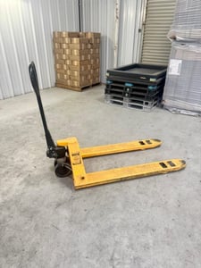 Pump truck, U-Line #H-1043, durable, heavy-duty manual pallet jack, 5500 lb. capacity, 2019