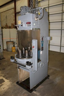 10 Ton, Denson, hydraulic press, 12" stroke, 30" daylight, 8" throat, 3.625" cylinder bore, 2.5" ram
