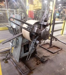 6000 lb. Littell #ADV-6000, motorized uncoiler, 20" mandrel, 12" width, 60" outside dimensions, 15"-20" ID