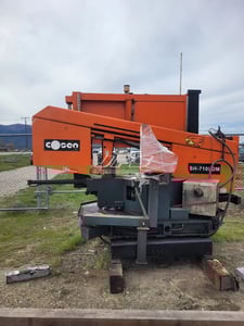 16.5" x 28" Cosen #SH-710LDM, Horizontal Dual Column Band Saw, 257.5" length x 1.61" wide blade, 0.051" blade