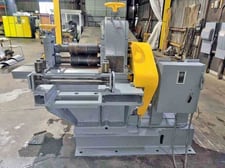18" x 2.625" Waterbury-Farrel, slitting line, 2500 lb., 16"-20" ID, 32.5" mandrel face width, 39.5" passline