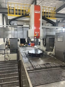 SNK #RB-5M, 5-Face double column CNC bridge mill, Fanuc 31iB, 206.6" X, 133.8" Y, 31.5" Z, 60 automatic tool