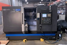 Hwacheon #T2-2T-SMC, CNC lathe, 34.6" swing, 8" chuck, 2.55" hole, 14.96" dia., 20.47" lgth, 7-Axis, Fanuc