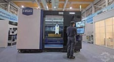 HSG #G3015H, Fiber Laser Cutting Machine, 60" width x 120" L Sheet Size, 7875 IPM, 12 kW Power
