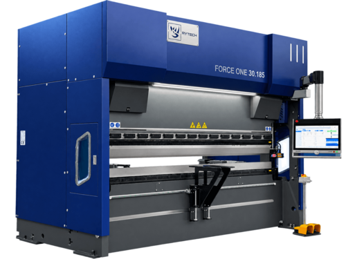 242 Ton, Rytech #Force-1-HE-2204, CNC Hydraulic Press Brake, 8-Axis, 13' Overall length, 140" Between