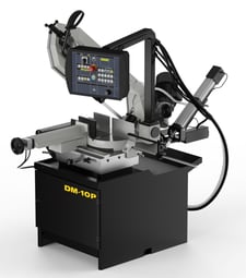 9.5" x 11" Hydmech #DM-10P, Double Miter Band Saw, 1" x 116" Blade, 34" H Table, 118-236 SFM, 2/2.4 HP, 480 V