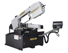 13" x 17.75" Hydmech #DM-1318P, Double Miter Semi-Automatic Band Saw, 1.25" x 177" Blade, 35" H Table, 65-330