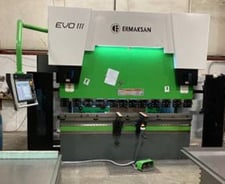 110 Ton, Ermaksan #EVOIII-2600-100, Hybrid CNC Press Brake, 6-Axis, 8.5' Bed length, 82" Between Housings