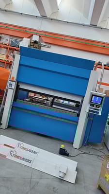 55 Ton, Finn-Power #E-Brake-50-2050-HS-TS, Press Brake, 81" Bed length, 11.81" Stroke, 25.6" Daylight, 14.7 HP